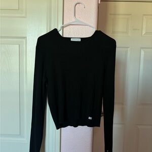 Calvin Klein Jeans Black Ribbed Blouse